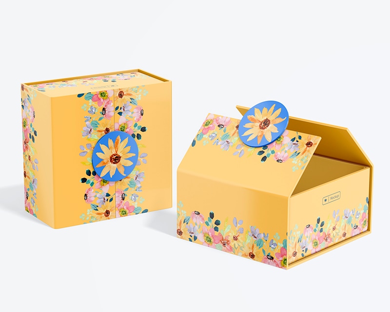 middle open box gift boxes